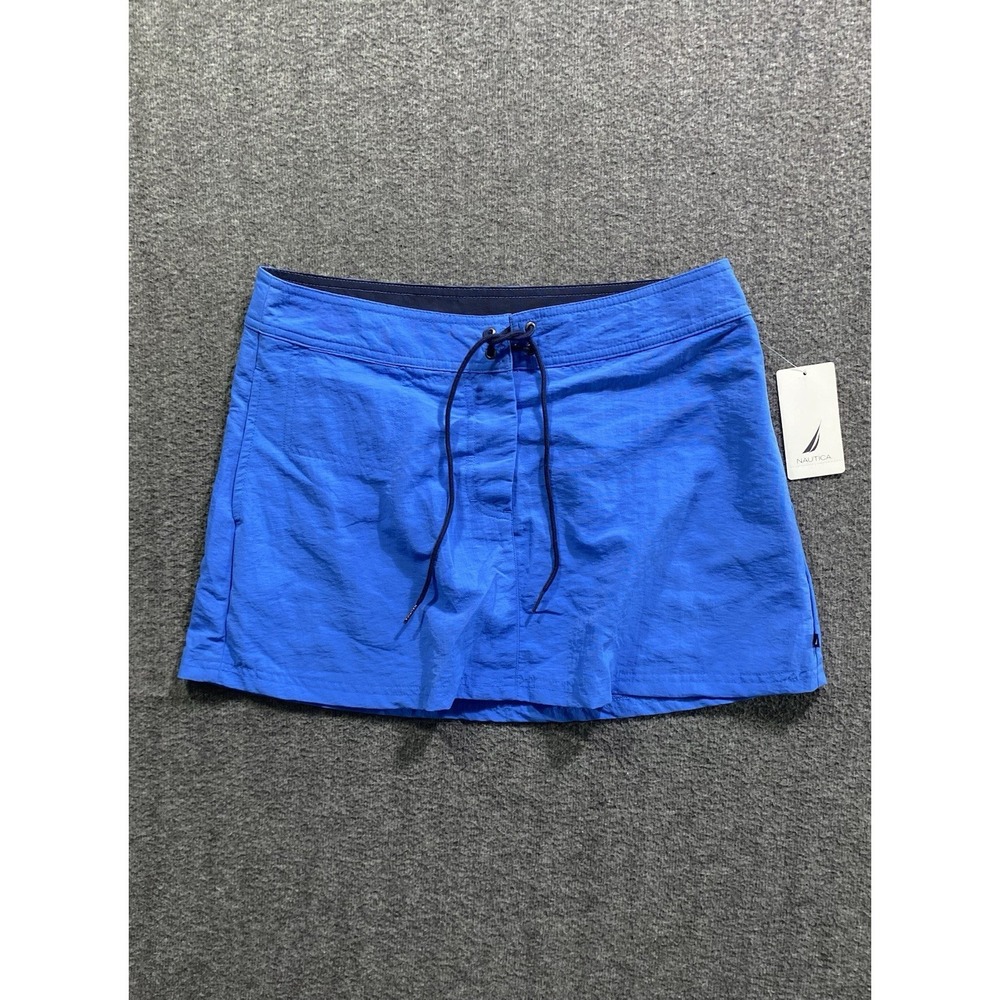 Nautica Womens Blue Cargo Mini Skirt Beach Cover Up Size S